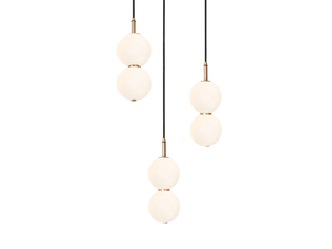 ECHO CLUSTER 3 - LED brass pendant lamp _ Marc Wood Studio